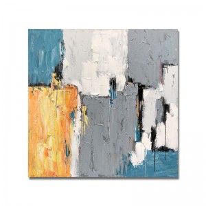 Ny design Helt handmålad guldfolie väggkonst Abstrakt duk oljemålning på kanfas stretch